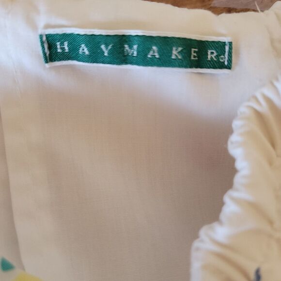 Haymaker womens medium retro 80s 90s skirt pencil lined tulip floral pastel - Picture 5 of 5